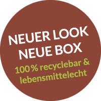 Neuer Look, neue Box: 100% recyclebar & lebensmittelecht
